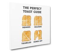 The Perfect Toast Guide Modern Typography Quote Canvas Print | Gallery Wrapped 30mm Frame Wall Art | 14x14 inches | Ready to Hang | Modern Typography Picture | Living Room Bedroom Lounge Office