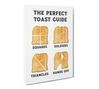 The Perfect Toast Guide Typography Canvas Print | Gallery Wrapped 30mm Frame Wall Art | 30x20 inches | Ready to Hang | Modern Typography Picture | Living Room Bedroom Lounge Office