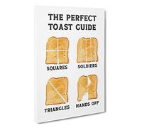 The Perfect Toast Guide Typography Canvas Print | Gallery Wrapped 30mm Frame Wall Art | 30x20 inches | Ready to Hang | Modern Typography Picture | Living Room Bedroom Lounge Office