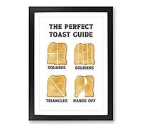 The Perfect Toast Guide Typography Framed Print | A2 Black Framed Wall Art | Ready to Hang | Modern Positive Affirmations Picture | Living Room Bedroom Lounge Office
