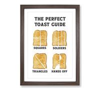 The Perfect Toast Guide Typography Framed Print | A2 Walnut Framed Wall Art | Ready to Hang | Modern Positive Affirmations Picture | Living Room Bedroom Lounge Office