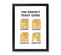 The Perfect Toast Guide Typography Framed Print | A4 Black Framed Wall Art | Ready to Hang | Modern Positive Affirmations Picture | Living Room Bedroom Lounge Office