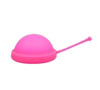 The Period Lady Orchid String Menstrual Disc, Medical-Grade Silicone, 7cm, Reusable Period Disc with Removal String (Pink, Small)