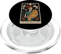 The Persian Cat Mom Skeleton Tarot Card Witchy Moon PopSockets PopGrip for MagSafe