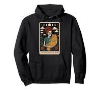 The Persian Cat Mom Skeleton Tarot Card Witchy Moon Pullover Hoodie