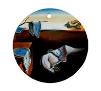 The Persistence Of Memory Salvador Dali Pendants Xmas Tree Decorations With Gold String Decor Crafts For Indoor Holiday Girls 7.3Cm