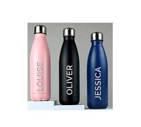 The Personalised Memento Company Personalised Drinks Bottle, Black, Women Black