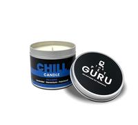 The Pet Guru - Pet Friendly Scented Candle - CHILL Relaxing Lavender Gernaium Patchouli Essential Oils - 190gm - Over 30 Hours burntime - Organic Vegan Soy Wax