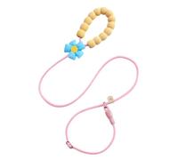 The Pet Leash Dog Lead is 150cm Long. The Flower Pet P Chain Won't Pinch Your Hand And Can Be Carried Diagonally With The Adjustable Dog Leash.(Pink)