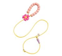 The Pet Leash Dog Lead is 150cm Long. The Flower Pet P Chain Won't Pinch Your Hand And Can Be Carried Diagonally With The Adjustable Dog Leash.(Yellow)