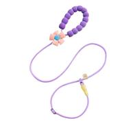 The Pet Leash Dog Lead is 150cm Long. The Flower Pet P Chain Won't Pinch Your Hand And Can Be Carried Diagonally With The Adjustable Dog Leash.(Purple)