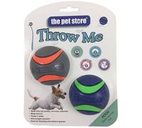 The Pet Store The Throw Me Ball Dog Toy, Resilient Mega Bounce Ball, compatible with launchers for Throwing & Retrieval Games, Encourages Healthy Exercise for Your Dog, Blue/Orange and Red/Black