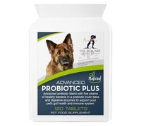 The Petcare Factory Advanced Probiotic Plus for Dogs, 120 Tablets, UK Made | Five probiotic strains delivering 2 billion CFU per tablet, with prebiotic inulin and blend of 6 digestive enzymes.