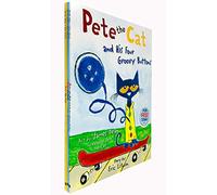 The Pete the Cat Series 3 Books Collection Set By Eric Litwin (Pete the Cat I Love My White Shoes, Pete the Cat Rocking in My School Shoes, Pete the Cat and his Four Groovy Buttons)