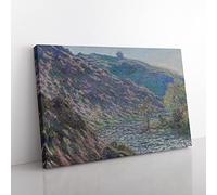 The Petite Creuse River By Claude Monet Classic Painting Canvas Wall Art Print Ready to Hang, Framed Picture for Living Room Bedroom Home Office Décor, 76x50 cm (30x20 Inch)