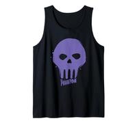 The Phantom Purple Skull Graffiti Paint Retro Comic Tank Top
