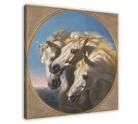 The Pharaoh's Horses by John Frederick Herring Sr Poster Bedroom Canvas Decor Print Wall Art Office Room Aesthetic Decor Gift Frame 16x16inch(40x40cm)