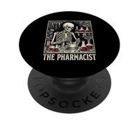 The Pharmacist Skeleton Tarot Card Dark Apothecary Art PopSockets Adhesive PopGrip