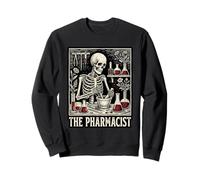The Pharmacist Skeleton Tarot Card Dark Apothecary Art Sweatshirt