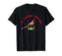 The Pheasant Whisperer Funny Wildlife & Hunting Graphic T-Shirt, Men, Black, 3X-Large