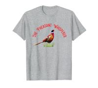 The Pheasant Whisperer Funny Wildlife & Hunting Graphic T-Shirt, Men, Heather Grey, Small