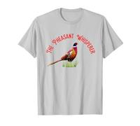 The Pheasant Whisperer Funny Wildlife & Hunting Graphic T-Shirt, Men, Silver Grey, Large