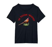 The Pheasant Whisperer Funny Wildlife & Hunting Graphic T-Shirt, Women's Plus, Black, 4X