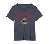 The Pheasant Whisperer Funny Wildlife & Hunting Graphic T-Shirt, Women's Plus, Heather Blue, 4X