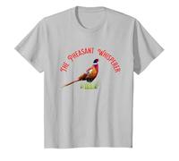 The Pheasant Whisperer Funny Wildlife & Hunting Graphic T-Shirt, Youth, Silver Grey, 3T