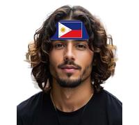 The Philippines Flag Velvet Headband for Man Woman,Filipino Flag Non Slip Soft Head Band Bandana for Sport Travel Running Working Out