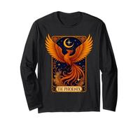 The Phoenix Reader Vintage Tarot Card Bird Phoenix Lover Long Sleeve T-Shirt