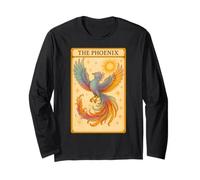 The Phoenix Reader Vintage Tarot Card Pastel Phoenix Bird Long Sleeve T-Shirt