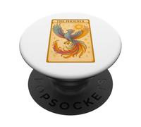The Phoenix Reader Vintage Tarot Card Pastel Phoenix Bird PopSockets Adhesive PopGrip