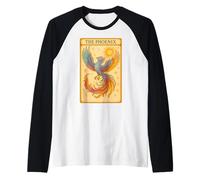 The Phoenix Reader Vintage Tarot Card Pastel Phoenix Bird Raglan Baseball Tee