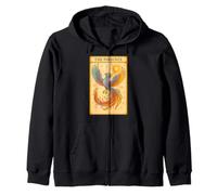 The Phoenix Reader Vintage Tarot Card Pastel Phoenix Bird Zip Hoodie