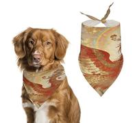The Phoenix Rests on Clouds Pet Scarfs Funny Adjustable Cat Scarves Washable Decorative Pet Triangle Bibs Bandanas for Medium Dog Pets for Pet Daily Wear Parties Modeling