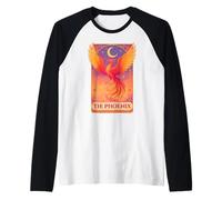 The Phoenix Tarot Card Pastel Watercolor Phoenix Bird Lover Raglan Baseball Tee