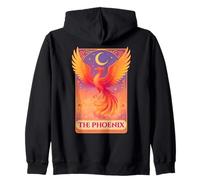 The Phoenix Tarot Card Pastel Watercolor Phoenix Bird Lover Zip Hoodie
