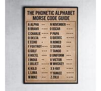 The Phonetalphabet Morse Code Guide Funny Vintage Metal Sign Poster 8X12 Inches