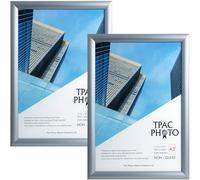 The Photo Album Company Limited | Snap Frame | A3 (30x42cm), Silver, Rectangular, Pack of 2, Acrylic Front | Easy Poster Change, Wall Mount | Display Photos, Posters, Certificates
