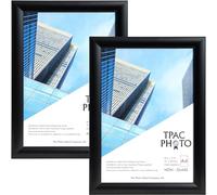 The Photo Album Company Limited | Snap Frame | A4 (21x30cm), Black, Pack of 2, Metal, Satin Finish | Wall Mount, Rectangular Shape, Acrylic Front | Easy Poster and Certificate Display