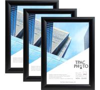 The Photo Album Company Limited | Snap Frame | A4 (21x30cm), Black, Pack of 3, Satin Finish, Aluminium, Wall Mount | Acrylic Front, Rectangular Shape, Metal Construction