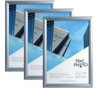 The Photo Album Company Limited | Snap Frame Pack | A3 (30x42cm), Silver, Acrylic Front, Rectangular | Easy Poster Change, Wall Mountable, Non-Glass | Display Photos & Certificates