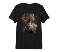 The photorealistic Zebra in its Wild Premium T-Shirt