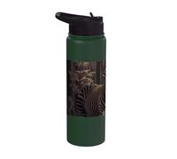 The photorealistic Zebra in its Wild Stainless Steel Insulated Water Bottle