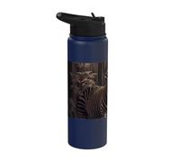 The photorealistic Zebra in its Wild Stainless Steel Insulated Water Bottle