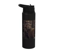 The photorealistic Zebra in its Wild Stainless Steel Insulated Water Bottle