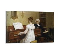 The Piano Lesson Edmund Blair Leighton Painter Poster Artworks Picture Print Poster Wall Art Painting Canvas Decor Home Posters 20x30inch(50x75cm)
