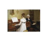 The Piano Lesson Edmund Blair Leighton Painter Poster Picture Print Wall Art Poster Painting Canvas Posters Artworks Room Aesthetic 20x30inch(50x75cm)
