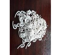 The Piano Wire Shop White Plastic Curtain Hooks for Door Curtain,Window Curtain, Pack of 100, 2.8x1.2cm